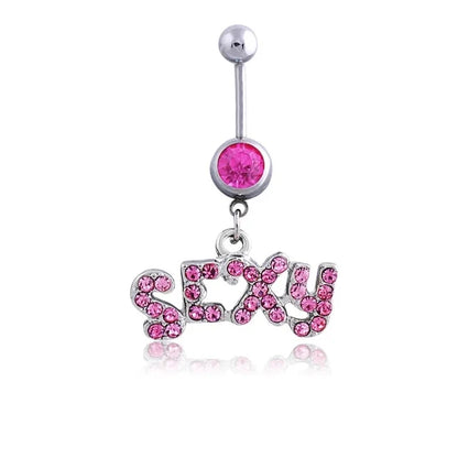 Heart Belly Button Ring Navel Piercing Female Sterling Silver 14G Belly Barball Piercing Ring Body Jewelry Navel Ring Umbilical