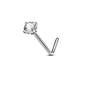 1 pc Peach Shape Heart Star Shiny Zircon Stainless Steel L-Shape Small Nose Ring Nose Studs Punk Nose Piercing Jewelry