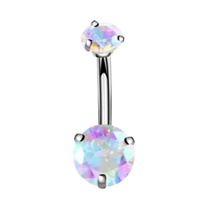 Heart Belly Button Ring Navel Piercing Female Sterling Silver 14G Belly Barball Piercing Ring Body Jewelry Navel Ring Umbilical