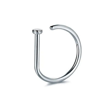 1pc Women Men Fake Piering Nose Ring Earrings, Fashion Punk Non Piercing Nose Clip Stainless Steel Septum Body Jewelry