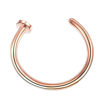 316L Stainless Steel Magnetic Septum Fake Nose Rings for Women Men Non-pierced Nose Hoop Tragus Falso Piercing Nez Body Jewelry