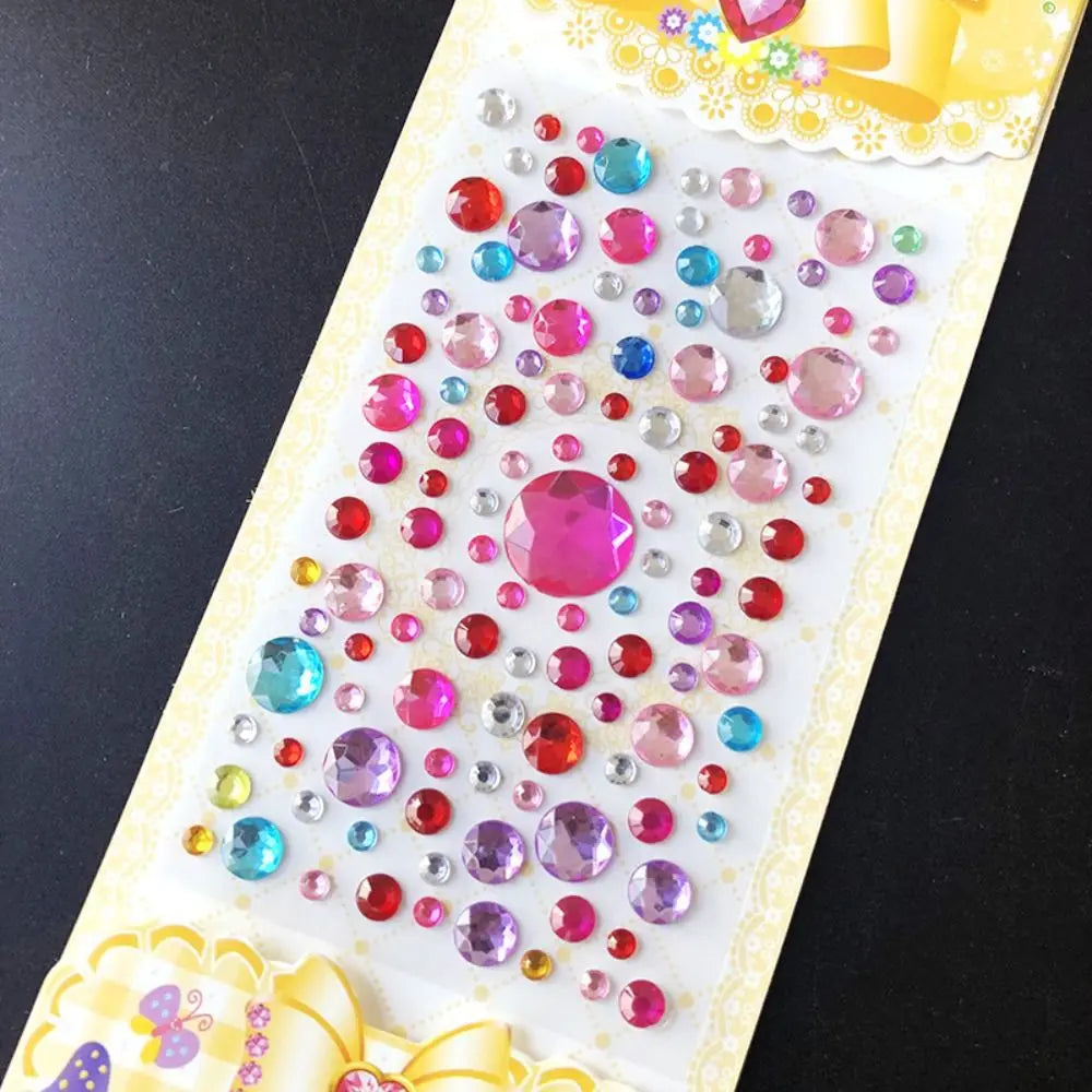 3D Gem Stickers Acrylic Crystal Sticker DIY Decorations Rhinestone for Kids Girls