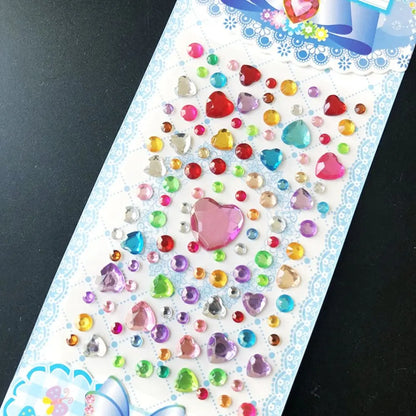 3D Gem Stickers Acrylic Crystal Sticker DIY Decorations Rhinestone for Kids Girls