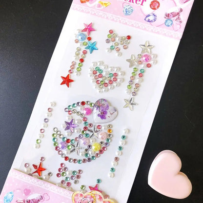 3D Gem Stickers Acrylic Crystal Sticker DIY Decorations Rhinestone for Kids Girls