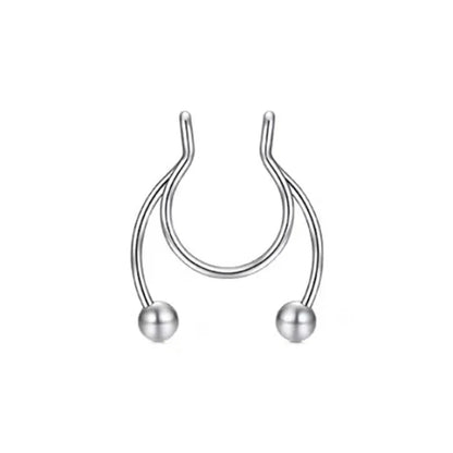 316L Stainless Steel Magnetic Septum Fake Nose Rings for Women Men Non-pierced Nose Hoop Tragus Falso Piercing Nez Body Jewelry