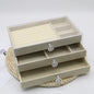 1 Piece of High-capacity Three-layer Flannel Jewelry Box Drawer Jewelry Box Storage Earrings Necklace Ring