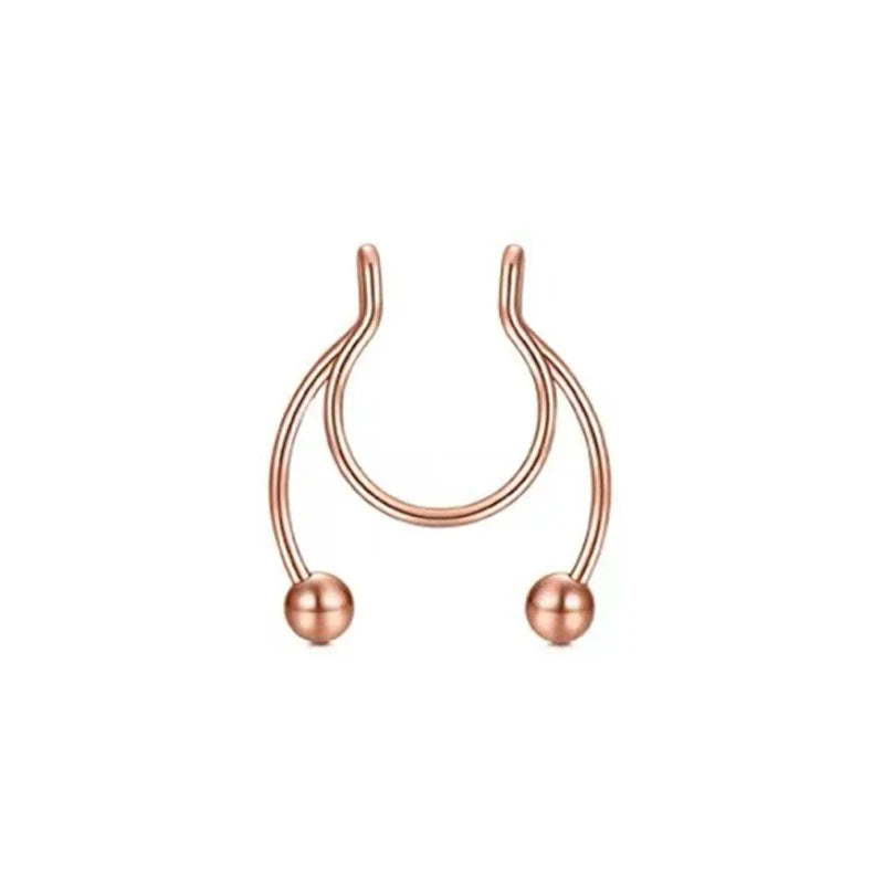 316L Stainless Steel Magnetic Septum Fake Nose Rings for Women Men Non-pierced Nose Hoop Tragus Falso Piercing Nez Body Jewelry