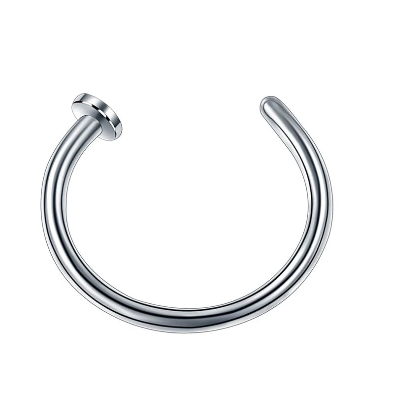 316L Stainless Steel Magnetic Septum Fake Nose Rings for Women Men Non-pierced Nose Hoop Tragus Falso Piercing Nez Body Jewelry