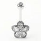 Flower Navel Belly Button Piercing Rings Bulk 925 Sterling Silver Body Jewelry For Women Fine Summer Accessories Romantic Gift