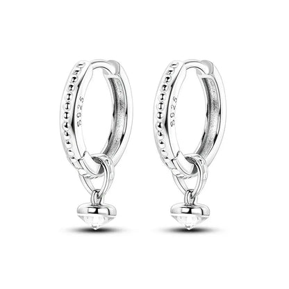 Round Hoop Earring - 925 Sterling Silver