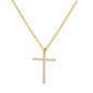 Zircon Cross Pendant Necklace for Women Gold Color Stainless Steel Collar Neckalces 2024 Trend Goth Party Wedding Jewelry Gifts