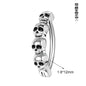 1PC 14/16G Punk Rock Belly Button Ring 925 Sliver Navel Piercing for Punk Men Women Vintage Skull Belly Ring Body Jewelry