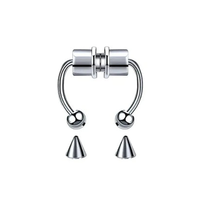 316L Stainless Steel Magnetic Septum Fake Nose Rings for Women Men Non-pierced Nose Hoop Tragus Falso Piercing Nez Body Jewelry