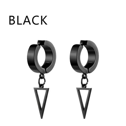 1Pair Fashion Cross Pendant Ear Clip Non Piercing Earrings Fake Earrings Gift for Men Women Jewelry