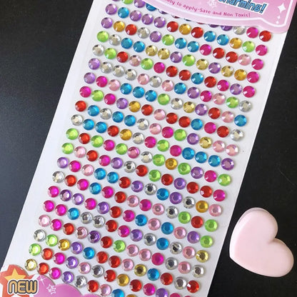 3D Gem Stickers Acrylic Crystal Sticker DIY Decorations Rhinestone for Kids Girls