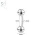 ZS 1PC Solid 925 Silver Curved Barbell Belly Ring Silver Color Belly Button Ring Minimalist Navel Piercing Eyebrow Rook Piercing