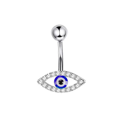 Heart Belly Button Ring Navel Piercing Female Sterling Silver 14G Belly Barball Piercing Ring Body Jewelry Navel Ring Umbilical