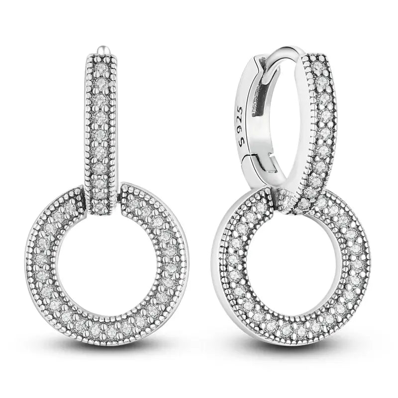 Round Hoop Earring - 925 Sterling Silver